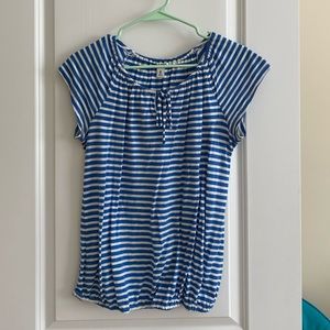 Old Navy blue & white striped shirt